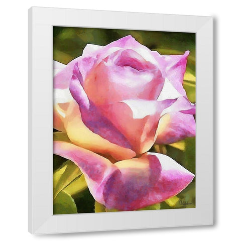 I like Flowers XXV White Modern Wood Framed Art Print by Medeiros, Celito