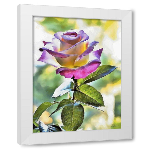 I like Flowers XXVI White Modern Wood Framed Art Print by Medeiros, Celito