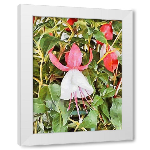 I like Flowers XXXII White Modern Wood Framed Art Print by Medeiros, Celito