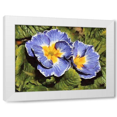 I like Flowers XXXIV White Modern Wood Framed Art Print by Medeiros, Celito