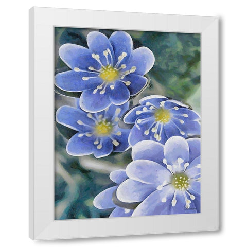 I like Flowers XXXVII White Modern Wood Framed Art Print by Medeiros, Celito