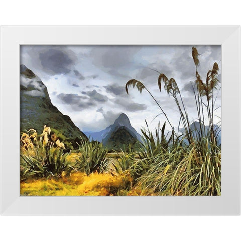 Triangle Rock White Modern Wood Framed Art Print by Medeiros, Celito