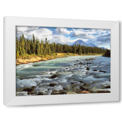 Rocky Mountains II White Modern Wood Framed Art Print by Medeiros, Celito