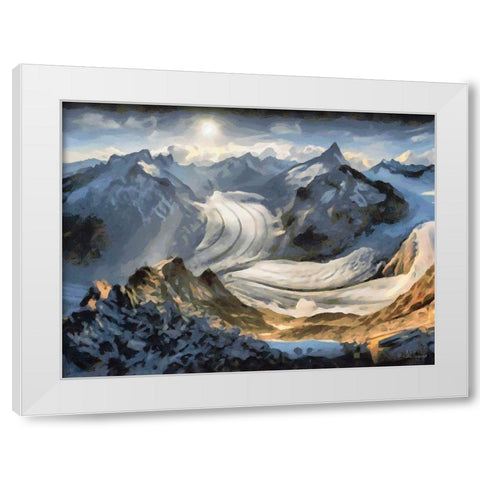 Glacier White Modern Wood Framed Art Print by Medeiros, Celito