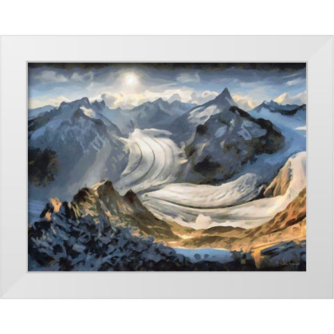 Glacier White Modern Wood Framed Art Print by Medeiros, Celito