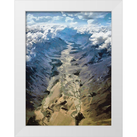 Glacier II White Modern Wood Framed Art Print by Medeiros, Celito