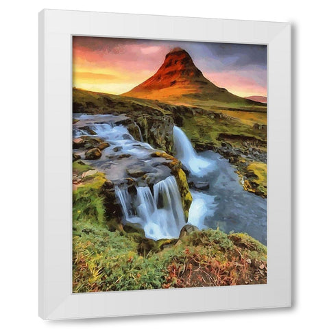 Beautiful Iceland White Modern Wood Framed Art Print by Medeiros, Celito