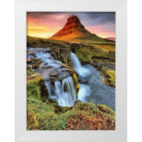 Beautiful Iceland White Modern Wood Framed Art Print by Medeiros, Celito