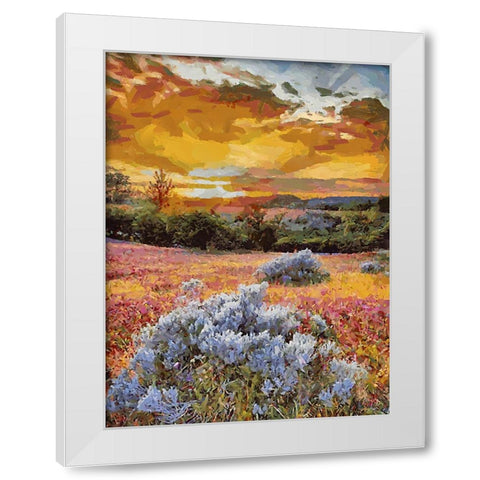 Flovers in the Mountains IV White Modern Wood Framed Art Print by Medeiros, Celito