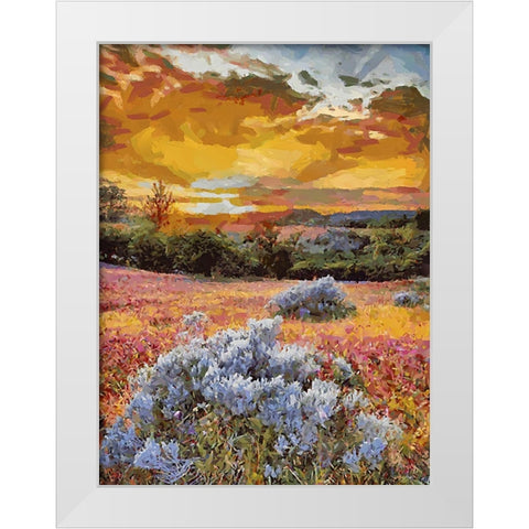 Flovers in the Mountains IV White Modern Wood Framed Art Print by Medeiros, Celito