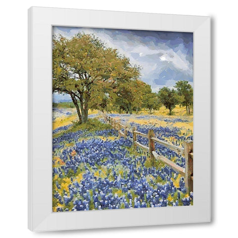 Lavender Field IV White Modern Wood Framed Art Print by Medeiros, Celito