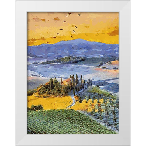 My Lovely Tuscany White Modern Wood Framed Art Print by Medeiros, Celito