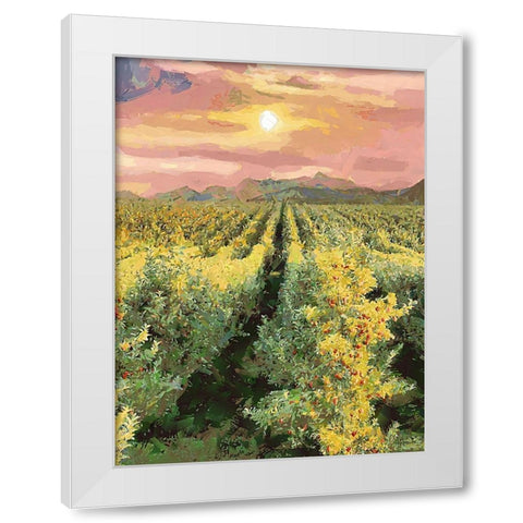The Fruit Ripens White Modern Wood Framed Art Print by Medeiros, Celito