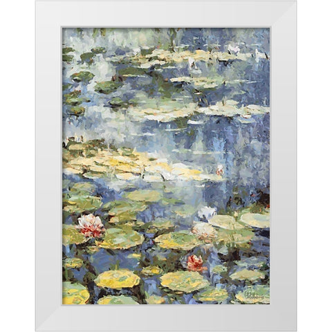 Landscapes in Monet Style V White Modern Wood Framed Art Print by Medeiros, Celito