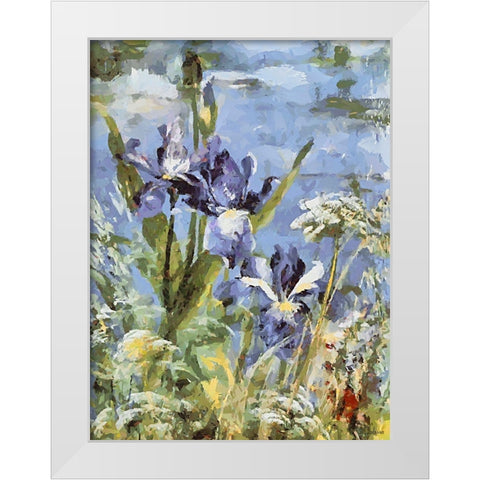 Landscapes in Monet Style VII White Modern Wood Framed Art Print by Medeiros, Celito