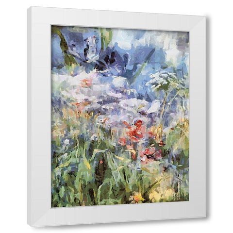 Landscapes in Monet Style VIII White Modern Wood Framed Art Print by Medeiros, Celito