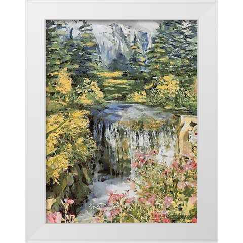 Landscapes in Monet Style X White Modern Wood Framed Art Print by Medeiros, Celito