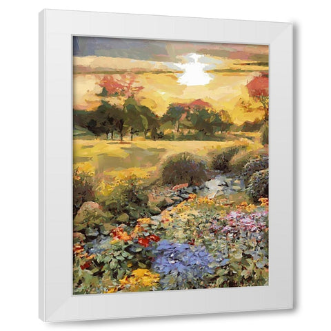 Landscapes in Monet Style XIII White Modern Wood Framed Art Print by Medeiros, Celito