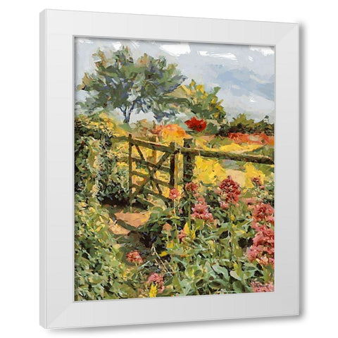 Landscapes in Monet Style XVII White Modern Wood Framed Art Print by Medeiros, Celito