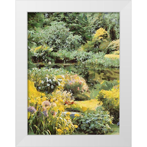 Landscapes in Monet Style XVIII White Modern Wood Framed Art Print by Medeiros, Celito