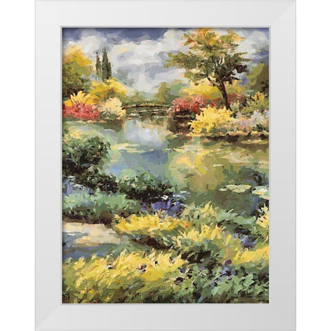 Landscapes in Monet Style XIX White Modern Wood Framed Art Print by Medeiros, Celito