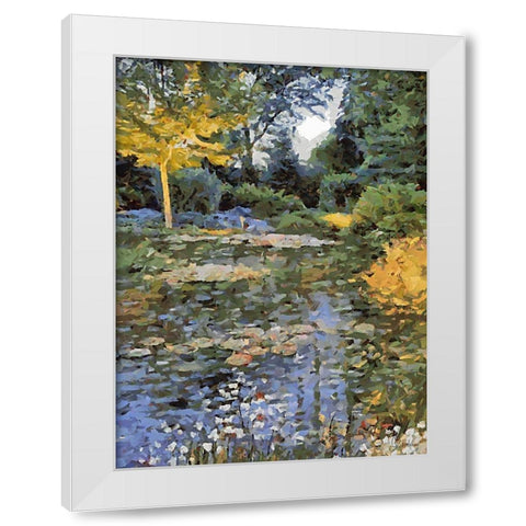 Landscapes in Monet Style XX White Modern Wood Framed Art Print by Medeiros, Celito