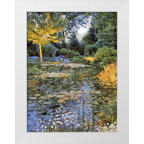 Landscapes in Monet Style XX White Modern Wood Framed Art Print by Medeiros, Celito