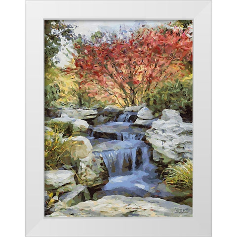 Landscapes in Monet Style XXIII White Modern Wood Framed Art Print by Medeiros, Celito
