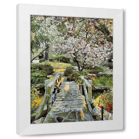 Landscapes in Monet Style XXVII White Modern Wood Framed Art Print by Medeiros, Celito