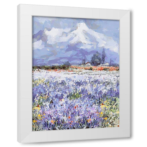 Landscapes in Monet Style XXX White Modern Wood Framed Art Print by Medeiros, Celito