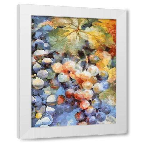 Grapes III White Modern Wood Framed Art Print by Medeiros, Celito