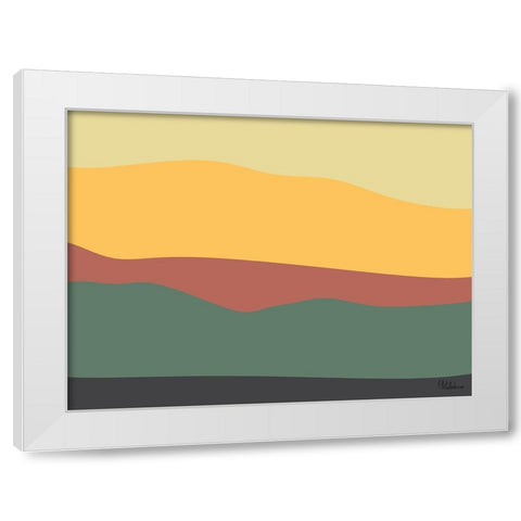 A Game with Abstract Shapes XXXII White Modern Wood Framed Art Print by Medeiros, Celito