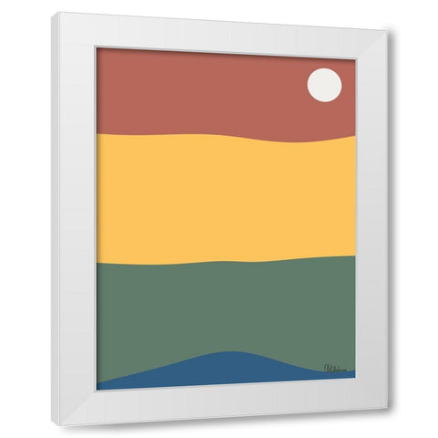 A Game with Abstract Shapes XXXV White Modern Wood Framed Art Print by Medeiros, Celito