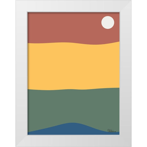 A Game with Abstract Shapes XXXV White Modern Wood Framed Art Print by Medeiros, Celito
