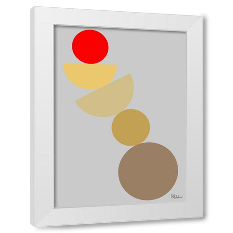 A Game with Abstract Shapes XXXVI White Modern Wood Framed Art Print by Medeiros, Celito