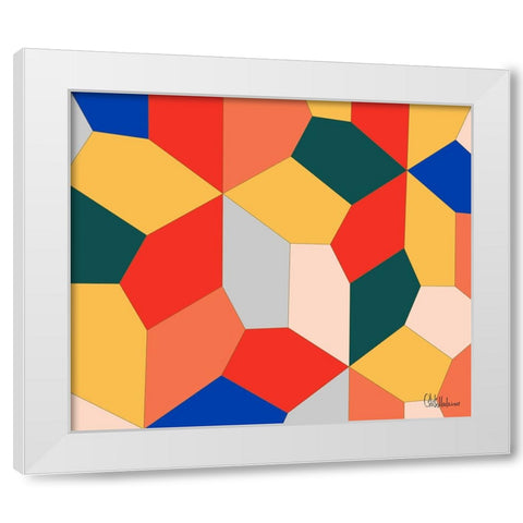 A Game with Abstract Shapes XXXVII White Modern Wood Framed Art Print by Medeiros, Celito