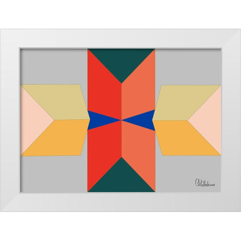 A Game with Abstract Shapes XXXVIII White Modern Wood Framed Art Print by Medeiros, Celito