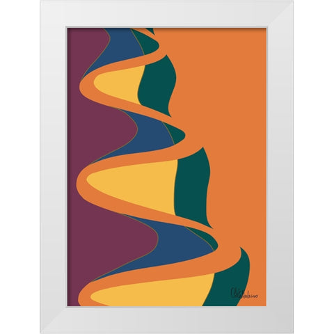 A Game with Abstract Shapes XXXIX White Modern Wood Framed Art Print by Medeiros, Celito