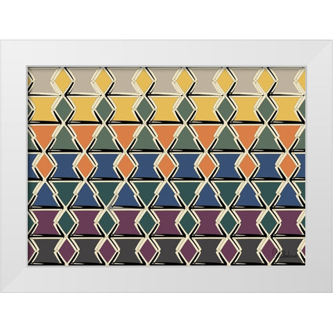 A Game with Abstract Shapes XLI White Modern Wood Framed Art Print by Medeiros, Celito