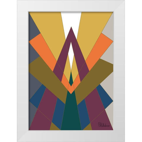 A Game with Abstract Shapes XLIII White Modern Wood Framed Art Print by Medeiros, Celito