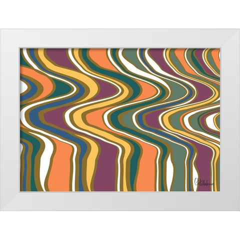 A Game with Abstract Shapes XLIV White Modern Wood Framed Art Print by Medeiros, Celito