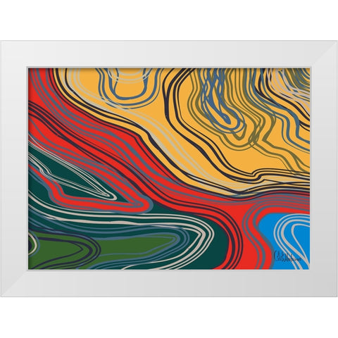 A Game with Abstract Shapes XLV White Modern Wood Framed Art Print by Medeiros, Celito