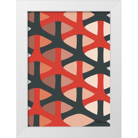 A Game with Abstract Shapes XLVI White Modern Wood Framed Art Print by Medeiros, Celito