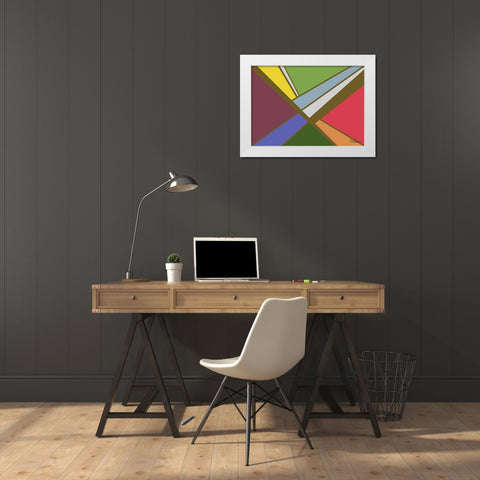 A Game with Abstract Shapes XLVII White Modern Wood Framed Art Print by Medeiros, Celito