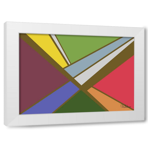 A Game with Abstract Shapes XLVII White Modern Wood Framed Art Print by Medeiros, Celito