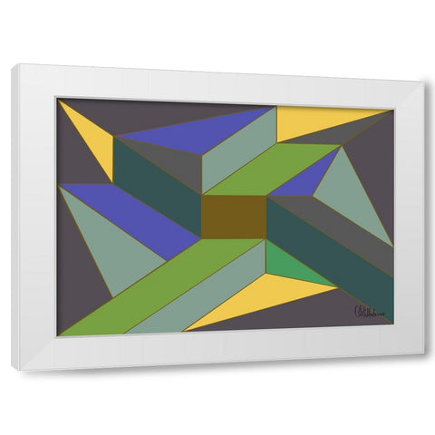 A Game with Abstract Shapes XLVIII White Modern Wood Framed Art Print by Medeiros, Celito