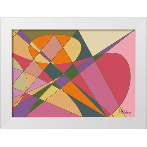 A Game with Abstract Shapes LI White Modern Wood Framed Art Print by Medeiros, Celito