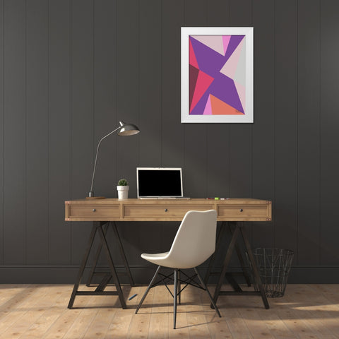 A Game with Abstract Shapes LII White Modern Wood Framed Art Print by Medeiros, Celito