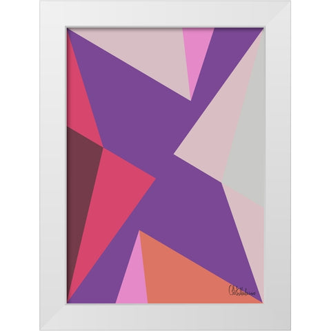 A Game with Abstract Shapes LII White Modern Wood Framed Art Print by Medeiros, Celito