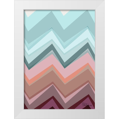 A Game with Abstract Shapes LIII White Modern Wood Framed Art Print by Medeiros, Celito
